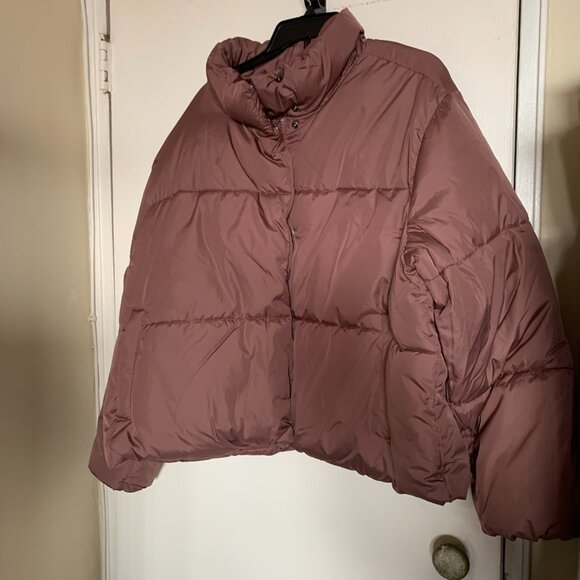 QUILTED PUFFER JACKET SIZE XL WARM TAUPE - Picture 7 of 13